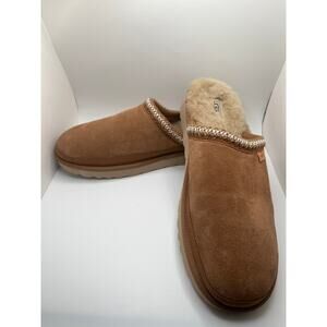 UGG Suede Tasman Slip On Fleece Lined Slippers HTF Size 16 House shoes